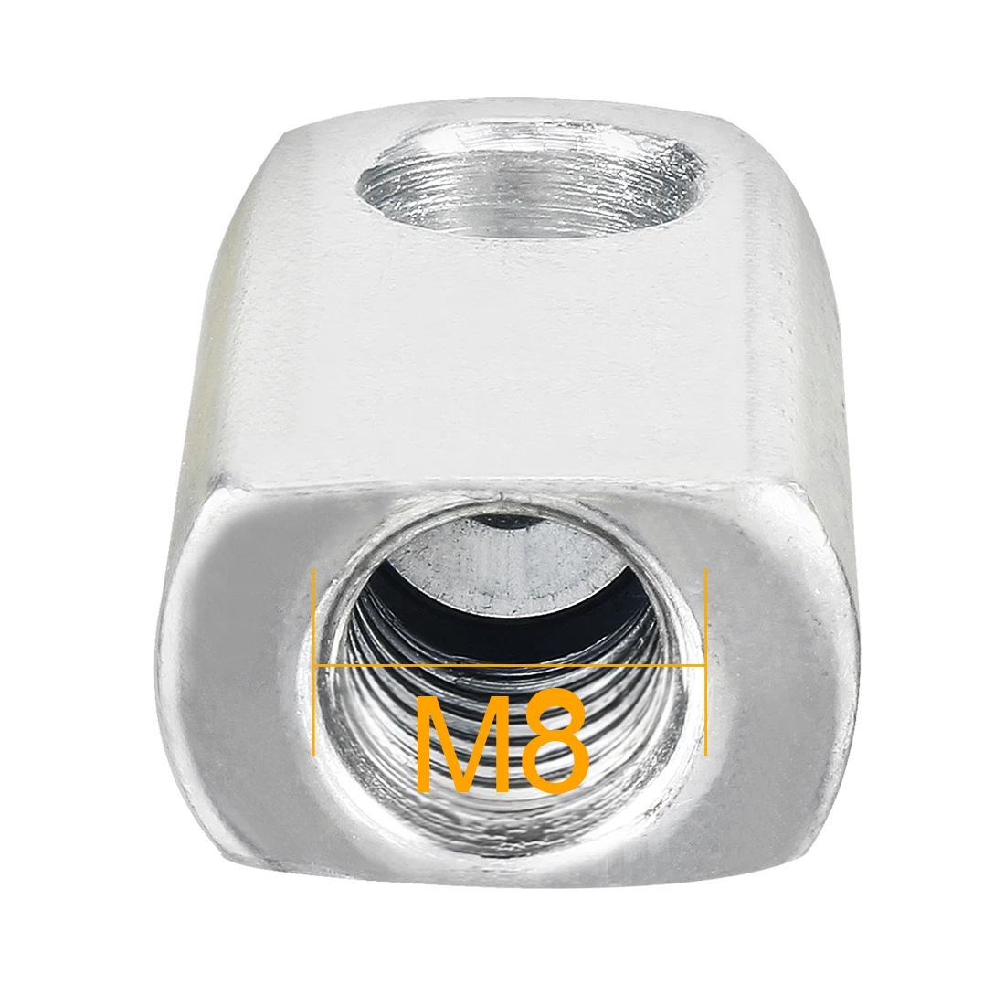 Gas Spring End Fitting 5pcs Gas Spring End Fitting M8 Female Thread 8mm Hole Dia A3 Steel Gas Spring Strut Joint Connector End Fitting Power Tool