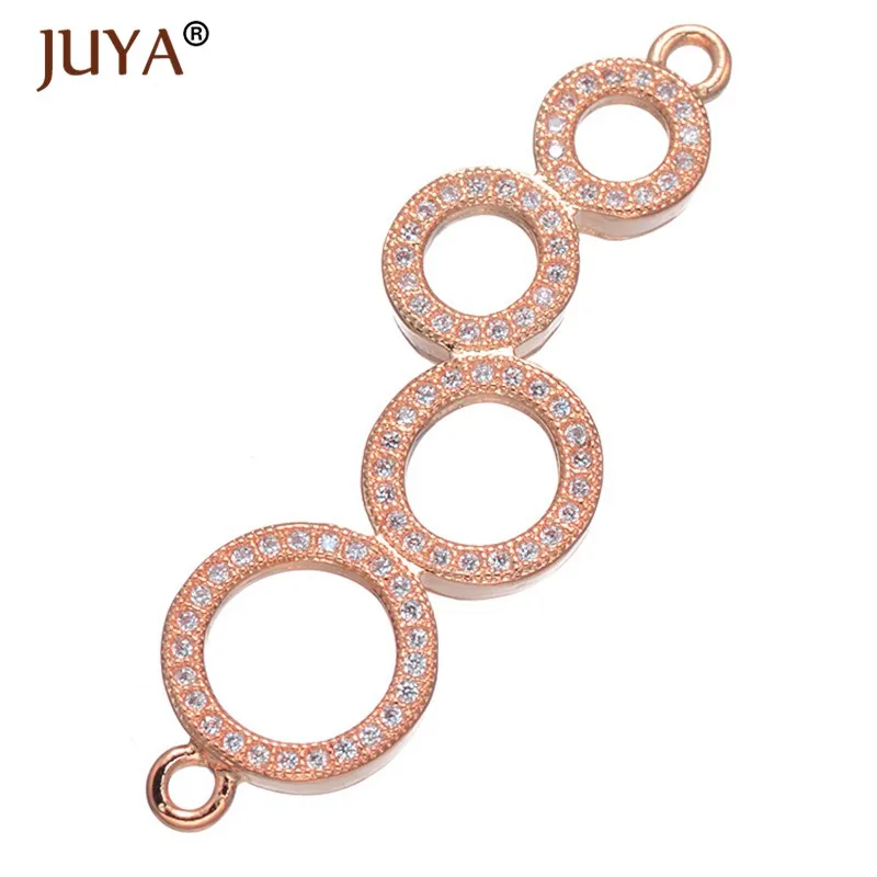 rose gold Роскошные материалы для изготовления украшений Набор для создания бижутерии своими руками, ручная работа, Цепочки и ожерелья Кулоны для соединения Браслета Аксессуар часть Материал фурнитура для украшений - Цвет: rose gold