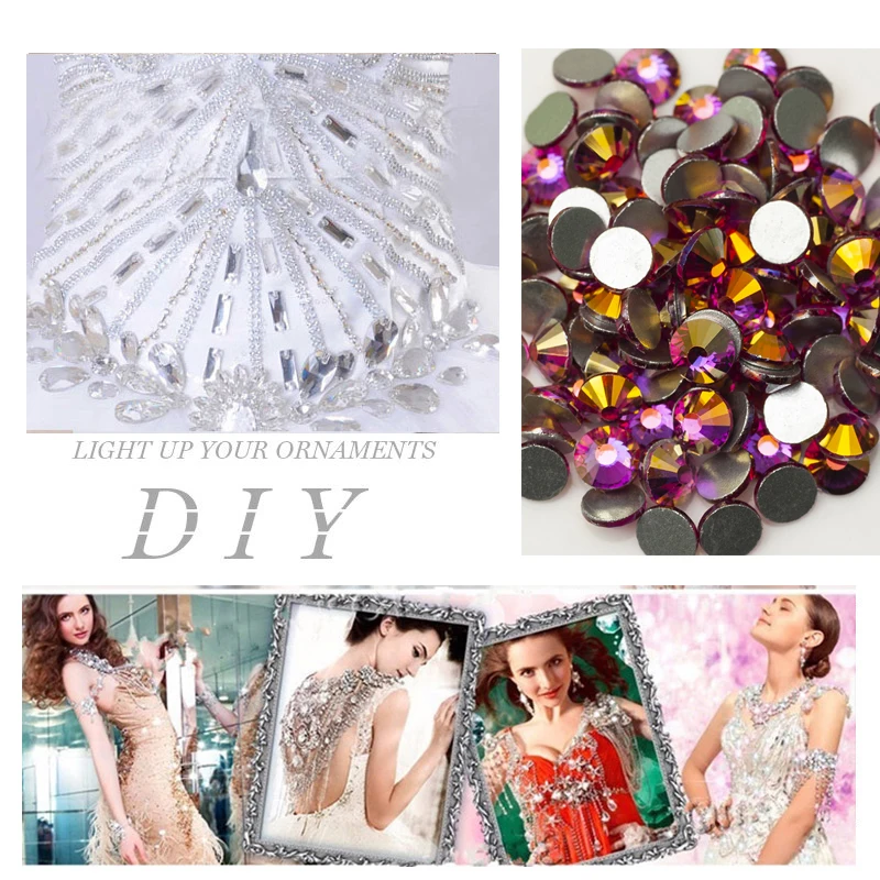 Nail Art Rhinestones 2058NoHF Multi-Colored Non Hotfix Glue On Crystals Flatback Stones DIY Accessories nail art rhinestones nail art accessories non hot fix rhinestones rhinestone accessories rhinestone crystals