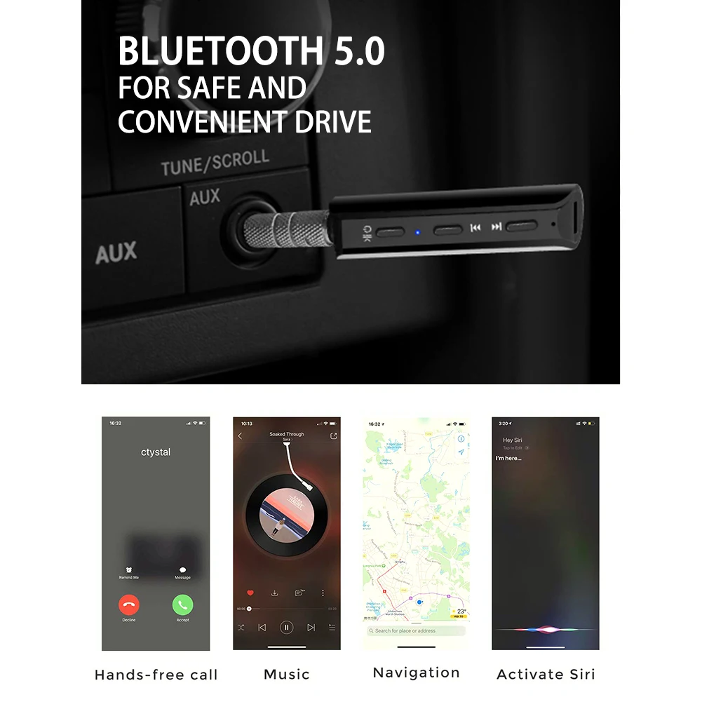 3,5 мм Bluetooth ресивер стерео беспроводной зажим-адаптер для гарнитуры адаптер для наушников Handfree беспроводной музыкальный адаптер Wi-Fi