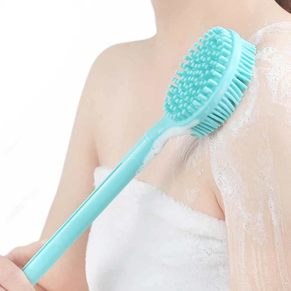 Good Value Body-Brush Exfoliating Scrub Shower Silicone Handle Skin-Massager with Double-Sided AjXNeA1BWxE