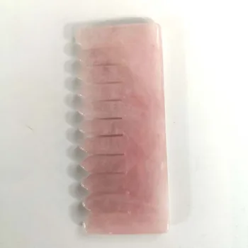 

Wholesale High Quality Rose Quartz Massage Comb Hand Carved Polished Crystal Health Healing Massager For Gift & Massage XMF