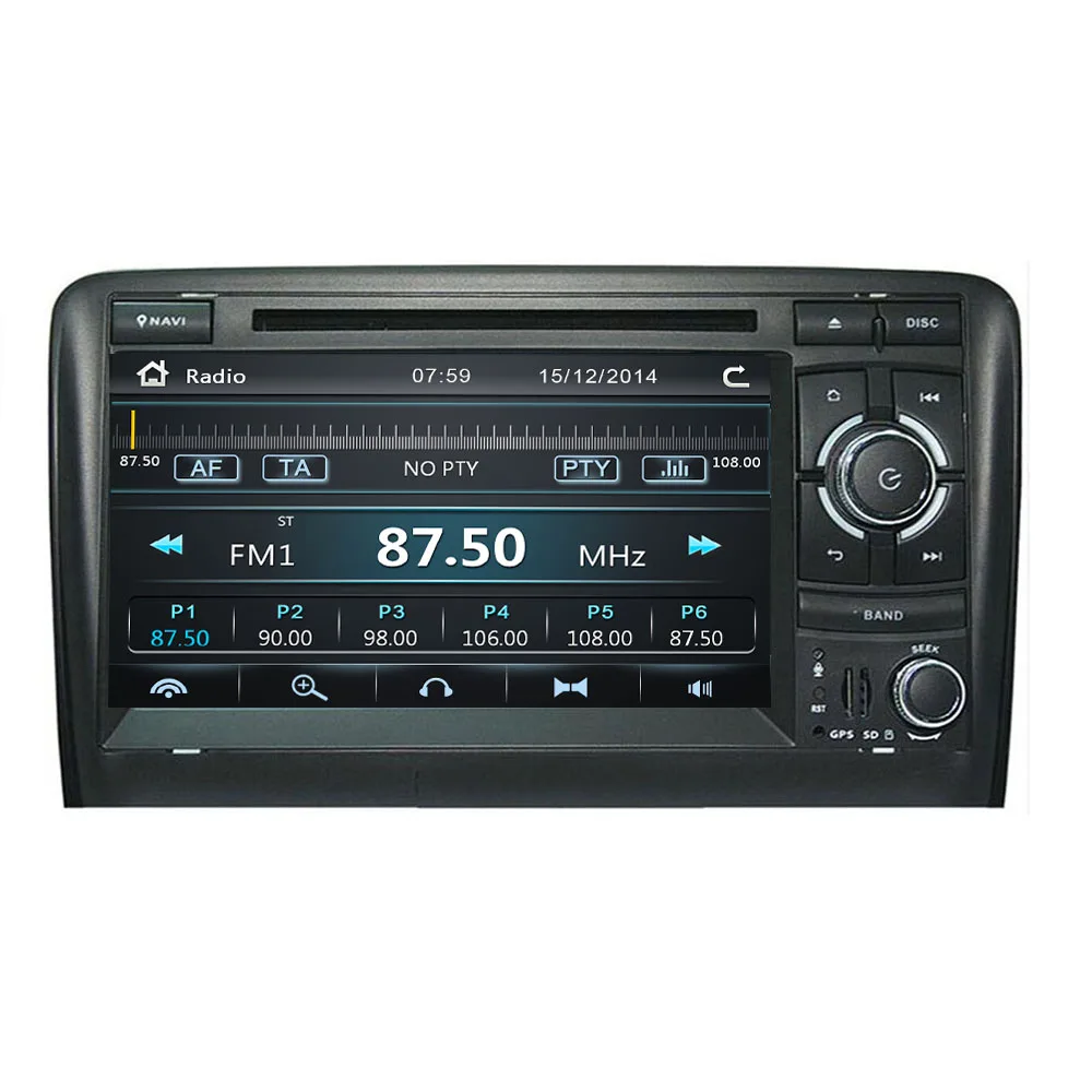 2 din Navi автомобильный радиоприемник для Audi A3 2002-2011 Автомобильный мультимедийный dvd-плеер gps Навигация стерео для Audi 8P A3 Авторадио 8P1 экран