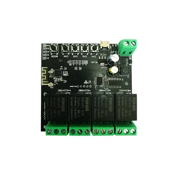 

Tuya 4CH USB DC5V/7-32V WiFi Switch Wireless Relay Module Timing Function Remote Switch for Android/IOS APP Remote Control