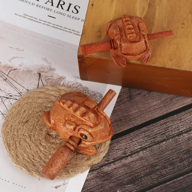 Wooden Lucky Frog Toy Animal Money Frog Clackers Kids Musical Instrument Percussion Toy Gift Children Toys Gift 4