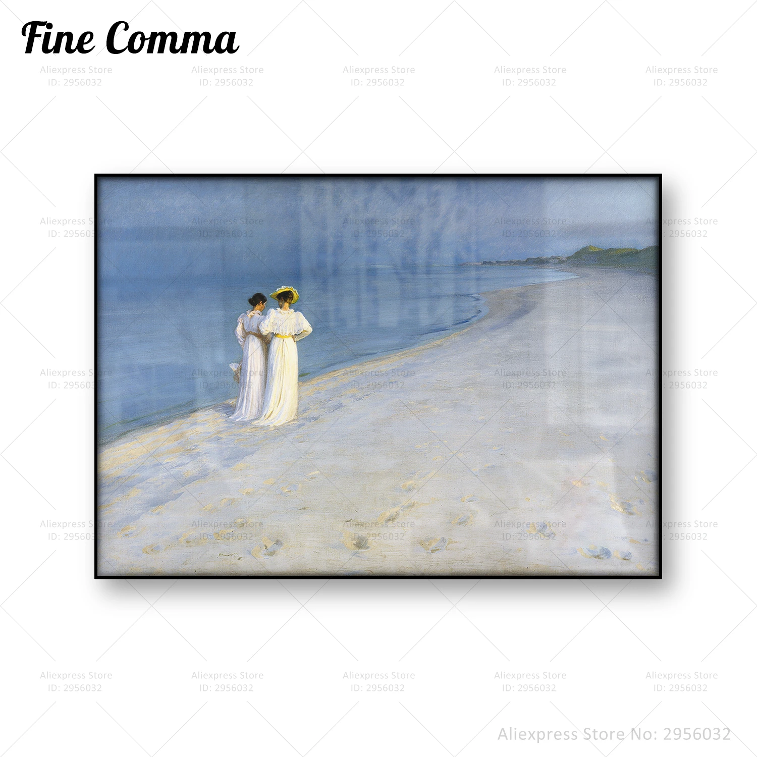 Soirée D été Sur La Plage De Skagen Affiche Vintage de soirée d'été sur la plage du sud de Skagen, Reproduction  de peinture à l'huile, toile imprimée, Art mural | AliExpress