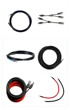 

5m black & red Solar PV Copper Cables Wires with Connector solar Panel Extension Cable for solar panel kit Accessories 6mm