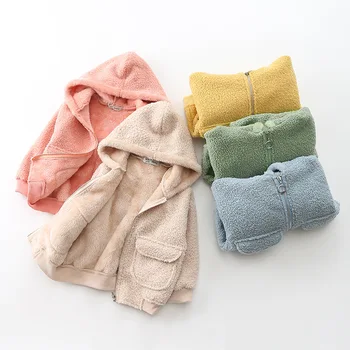 

BBD New Toddler Coat Boys Girls Best Selling Autumn Winter Fleece Padded Hooded Warm Solid Active Jacket Delicate Kids Clothes