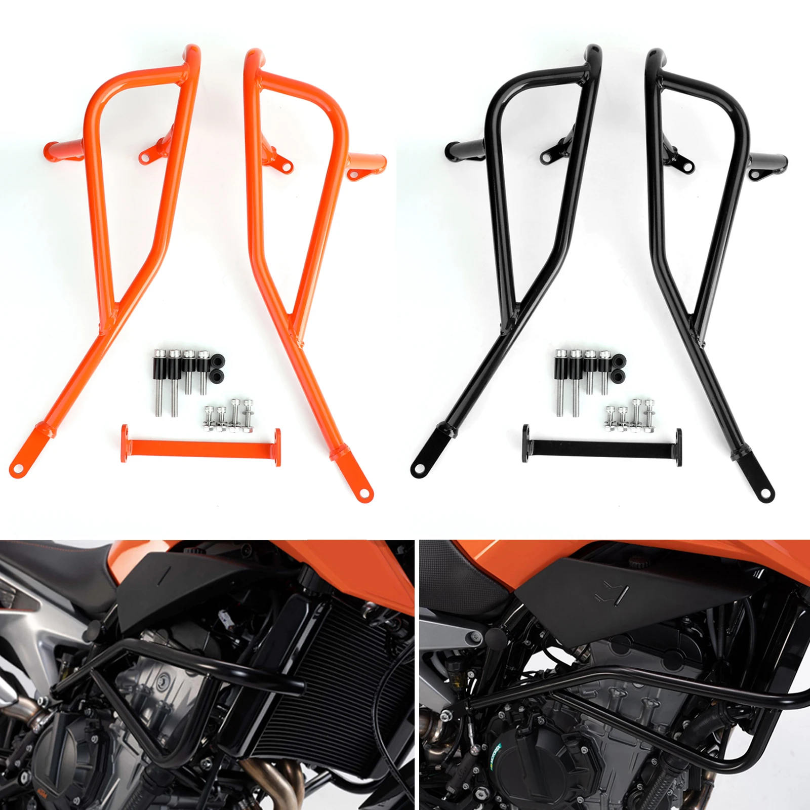 

Areyourshop For KTM Duke 790 2018-2019 Highway Crash Bar Sides Engine Guard Motorcycle Guard Covers