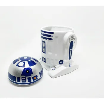 

Personality Ceramic Water Cup Office Robot Mark Coffee Cup Creative Multifunctional Home Decoration Milk Cup with Lid