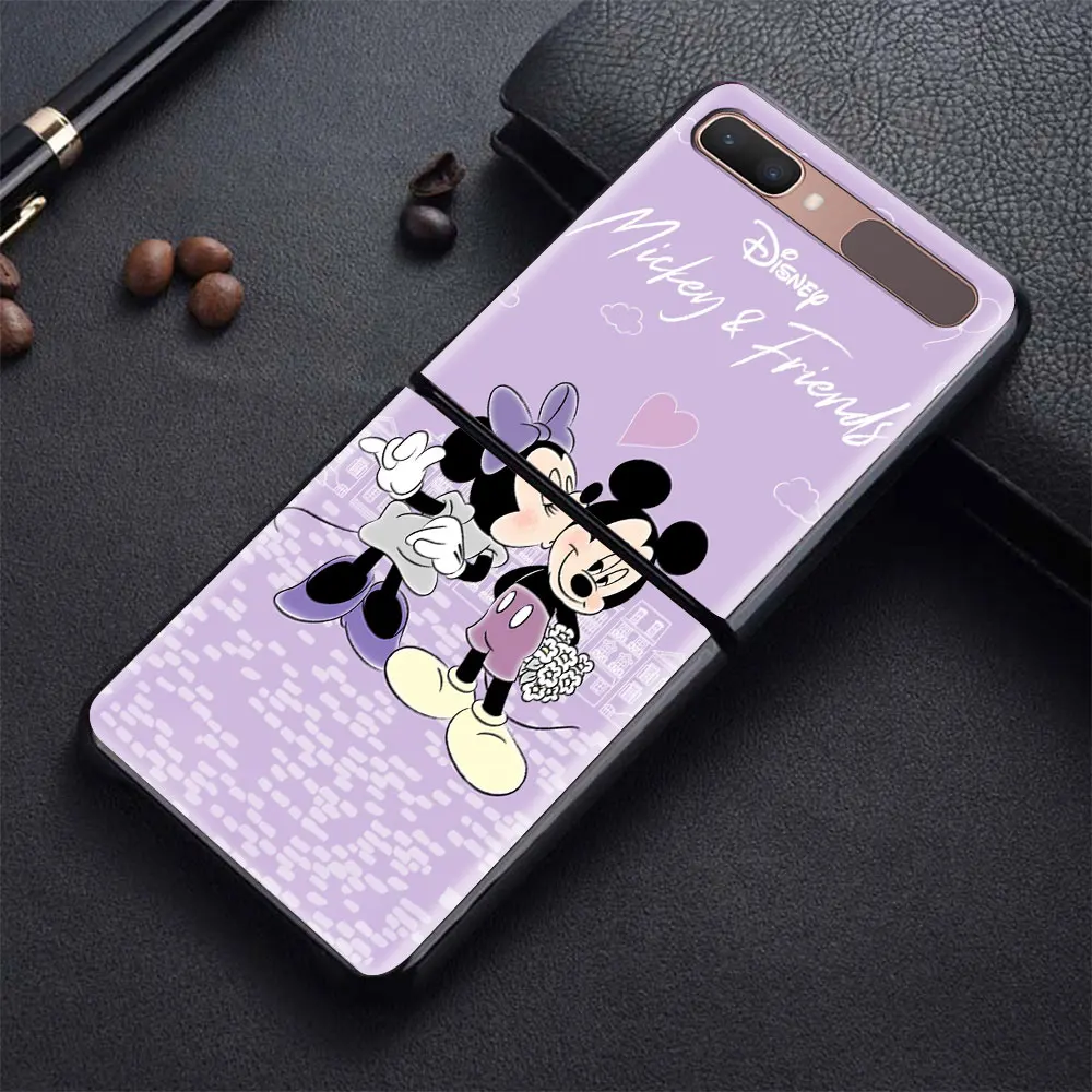 Lovely Disney Mickey Shockproof Cover for Samsung Galaxy Z Flip Flip3 5G Black Phone Case Shell Hard Fundas Coque Capa case for samsung z flip 3