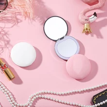 Miroir de maquillage grossissant, Mini miroir rond Portable, détection de miroir de maquillage, outils de beauté cosmétiques rechargeables Usb