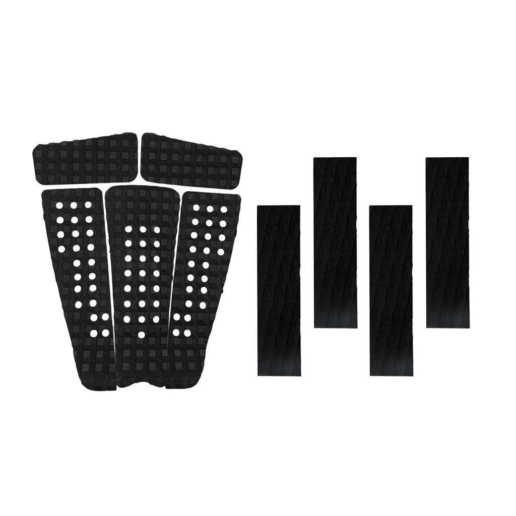 9 Pieces Traction Pad Deck Grip & Tail Pad for Surfboard Skimboard Surfing - Durable, Lightweight & Comfortable