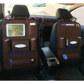 

Car Seat Organizer Universal PU Leather Waterproof Storage Bag Multi Pocket Hanging Pouch Auto Interior Arrangement Accessoriess