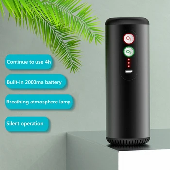 Portable car air purifier usb rechargeable ionizer ozone generator odor eliminator air freshener cleaner