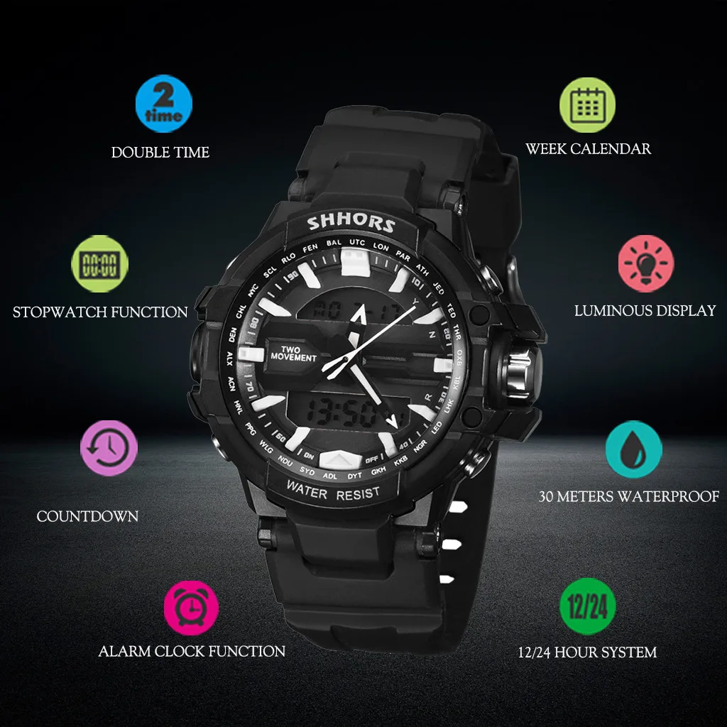 

Fashion Digital Electronic LED Watch Date Men's Outdoor Sports Waterproof watch men Clock 2020 New montre homme Dropship #82950
