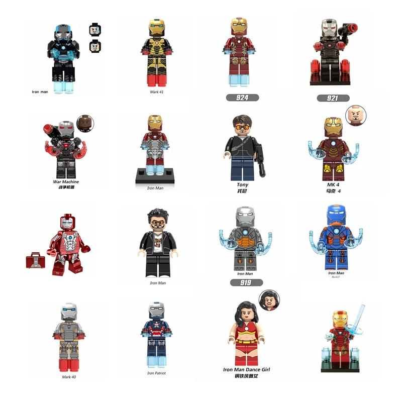 

Superhero Avengers League Iron man Armor MK50 Mark Bricks figures Set Super Heroes Building Blocks Toys For Children gifts