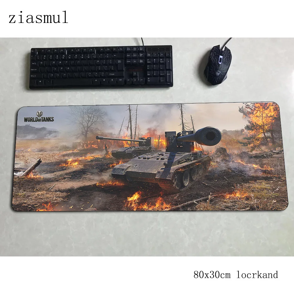 Игровой коврик для мыши world of tanks 80x30 см большой игровой компьютерный настольный 3d