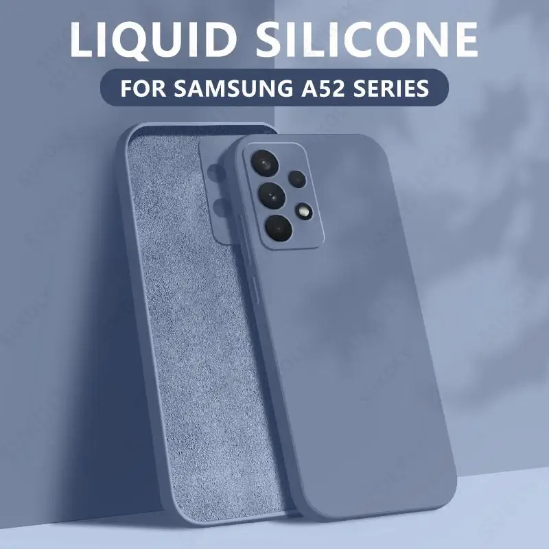 cute phone cases for samsung  VUÔNG Liquid Silicone Ốp Lưng Dành Cho Samsung Galaxy Samsung Galaxy S22 Cực A52 A72 A32 A51 A50 70 S20 FE S21 S10 Plus camera Bảo Vệ Bìa Mềm kawaii phone cases samsung