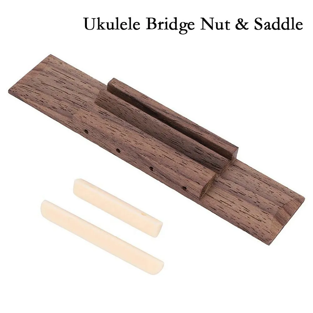 4 String Ukulele Rosewood Bridge & Nut Saddle Slotted For Guitar Ukulele Uke Musical Instrument Repairing Parts Accessories ukulele set ukulele strap
