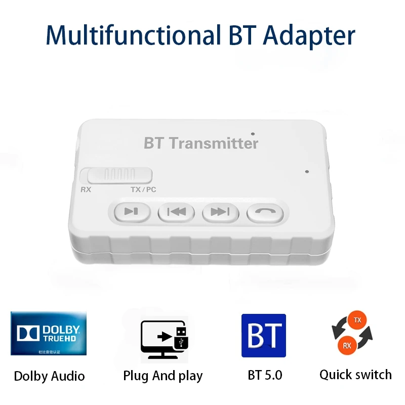 Bluetooth 5 0 o приемник передатчик 2 в 1 TX/RX/PC 3 мм AUX разъем USB музыка стерео Беспроводные