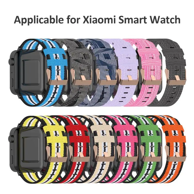 Ремешок для наручных часов подходит Xiaomi Watch Mi band джинсовый тканевый нейлоновый