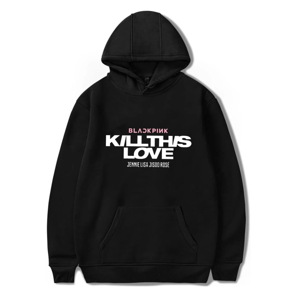 Blackpink Kpop Толстовка мода любовника Толстовка в уличном стиле для мальчиков и девочек, осень-зима детские толстовки с капюшоном с вентиляторы подарок кофты, пуловеры, топы