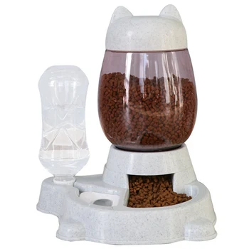 

New 2 In 1 Pet Automatic Feeder Dog Cat Drinking Bowl For Dogs Water Drinking Feeder Large Capacity Cat Feeding Bowl Dispenser