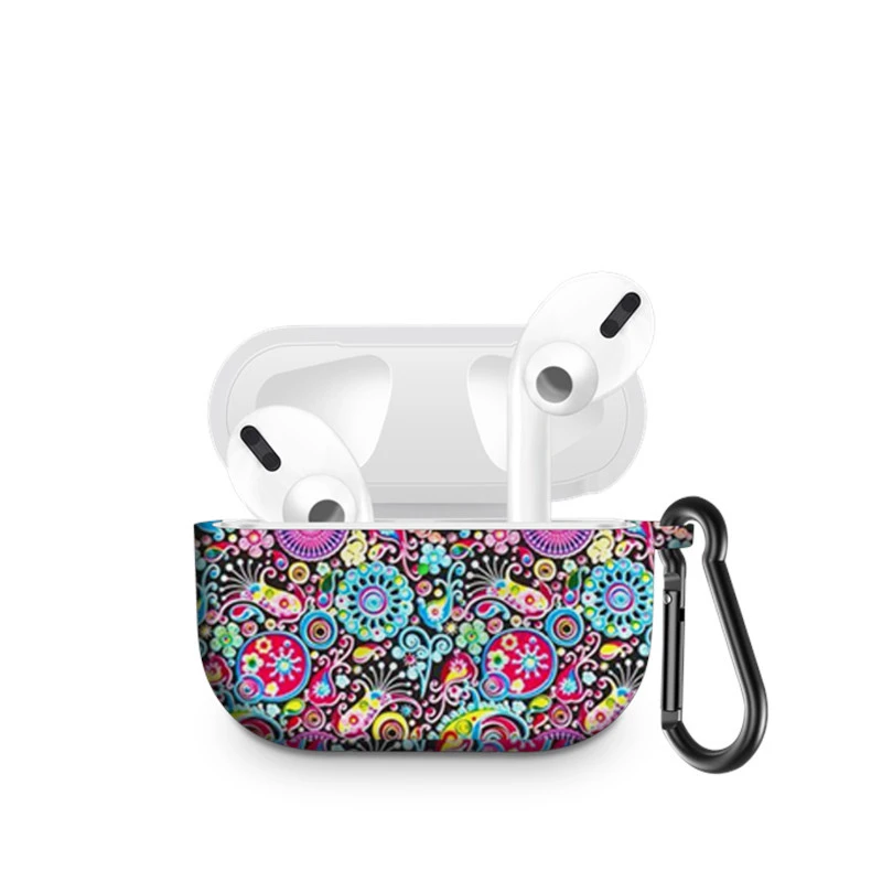 Силиконовый чехол с принтом для AirPods Pro защитный чехол Funda для AirPods Air Pods чехол Bluetooth аксессуары для наушников Coque