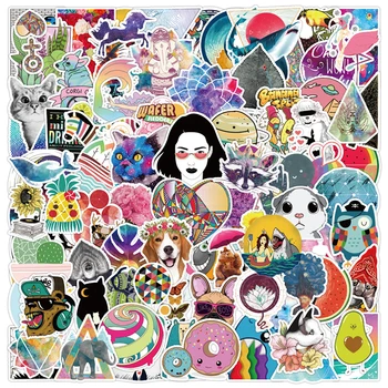 

50/100pcs Fashion Personality Doodle Sticker Animal Character Sticker Motorcycle Bike Laptop Water Cup Decoration Toy Sticker
