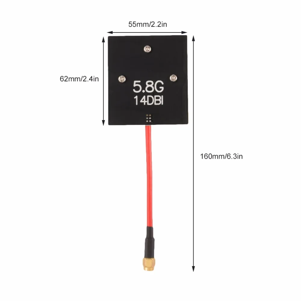 5,8G антенна 14dBi с высоким коэффициентом усиления антенна RC Multirotor антенна самолета для фиксированного крыла/мультикоптера RP-SMA/SMA опционально