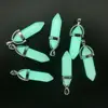 50 PCS Luminous Natural Stone Quartz Moonstone Necklace Pendant Glow in Dark Women's Jewelry Gem Stone Female Choker Pendants 4