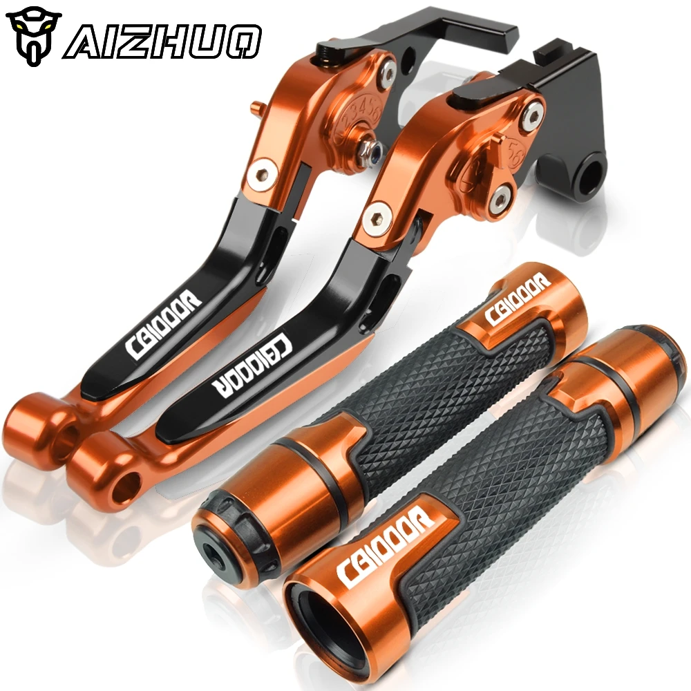 orange2 CNC Алюминий мотоцикла тормозной рычаг сцепления ручками для HONDA CB 1000 R сертификатом от сертификационной 1000R 2008- CB1000R - Цвет: orange2