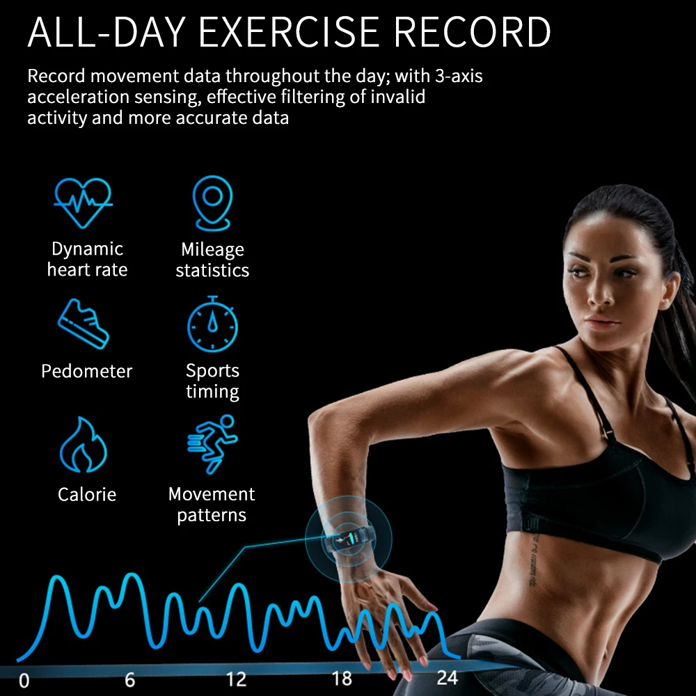 P11 Blood Pressure Watch Smart Band Heart Rate Smart Bracelet Activity Fitness Tracker Smart Electronics clock Wristband