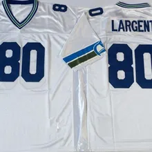 Мужская Ретро звезда#80 Steve Largent вышитая Футбольная Футболка
