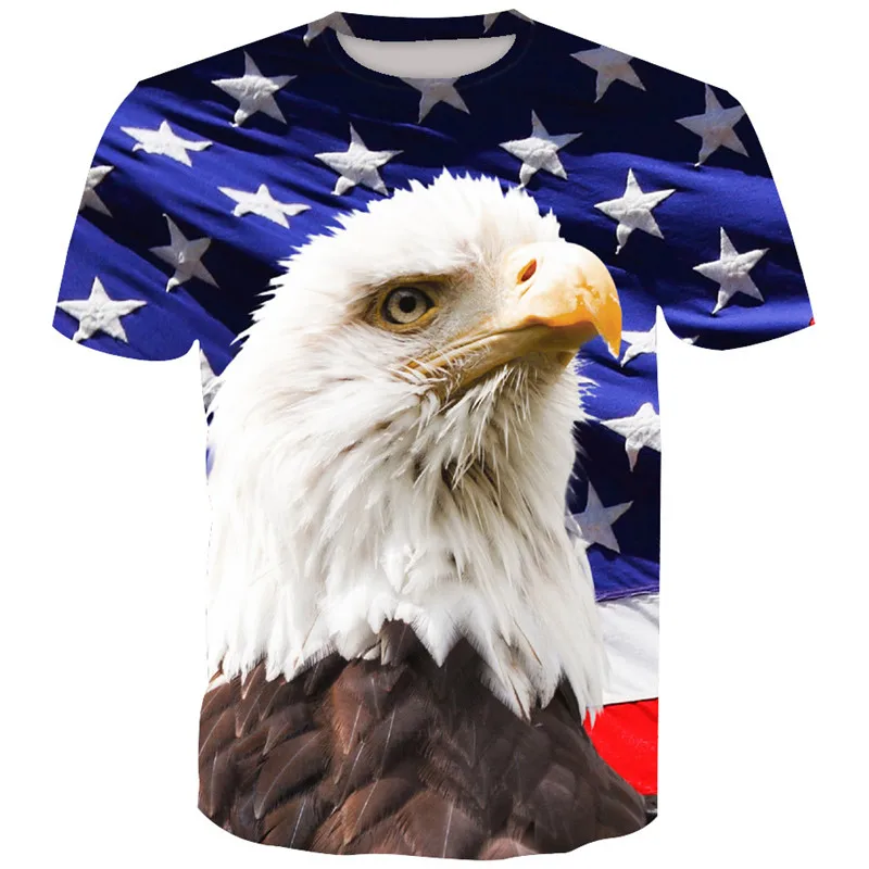 Крутая 3d-футболка с американским флагом и принтом орла европейский размер |