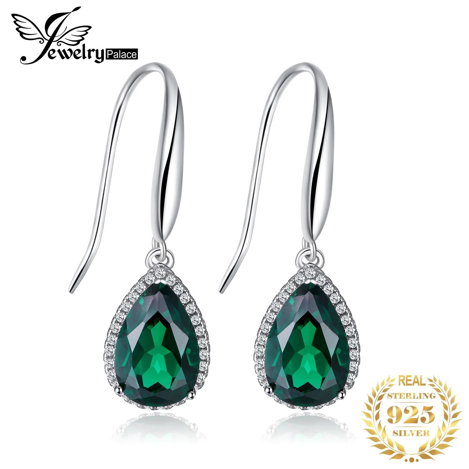 Женские серьги капли JewelryPalace из стерлингового серебра 925 пробы с имитацией нано