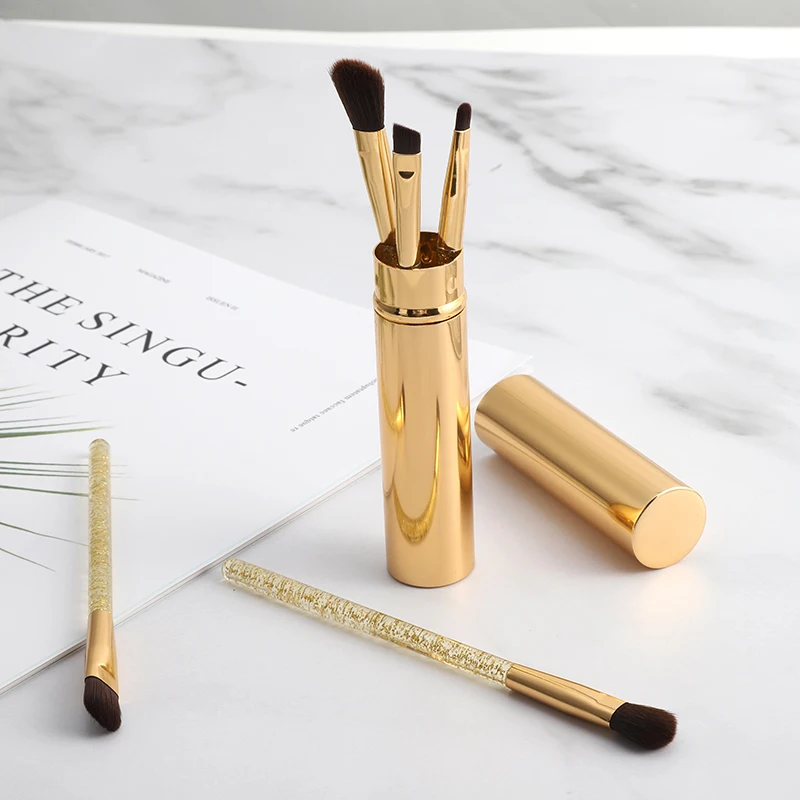 

Eye Makeup Set Eyeshaodw Eyebrow Brush Flat Head Brush Angled Brush Foundation Brush Cosmetic Brush Kit 5pcs