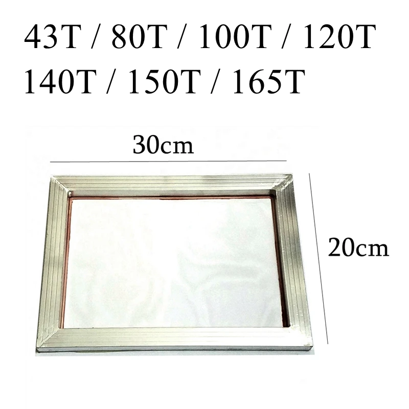 Silk Screen Printing Kit 43/120T Silkscreen Mesh Aluminum Frame + Hinge Clamp + Emulsion Scoop Coater Squeegee Tool Parts Set