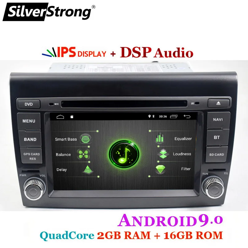 SilverStrong " ips DSP Android9.0 2 Din Авто DVD для Fiat/Bravo 2007-2012 автомобильный мультимедийный плеер BRAVO опция DSP 2G16G - Цвет: XJ-Bravo-8L2G16G-DSP