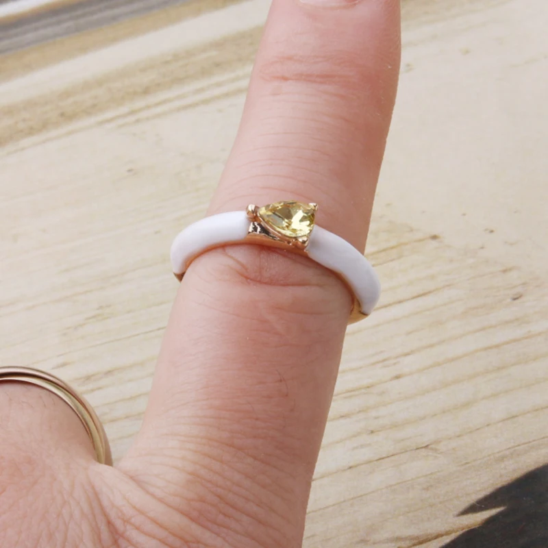 NeeFuWoFu Y2K Multicolor Enamel Dripping Oil Open Ring For Women, Adjustable  Gold Plated Chunky Finger Rings Party Jewelry