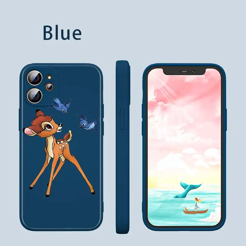 apple iphone 13 pro max case Liquid Silicone Soft Cover Cute Bambi Thumper For Apple IPhone 13 12 Mini 11 Pro XS MAX XR X 8 7 6 SE Plus Phone Case best iphone 13 pro max case