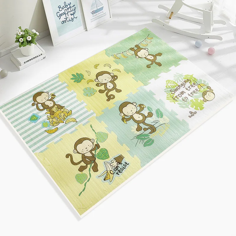 D BabyGo ПЭ пена игровой коврик детский утолщенный безвкусный ползающий коврик для детей Детская гостиная мультфильм нескользящий игровой коврик - Цвет: D