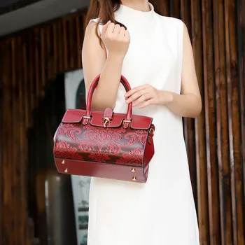 

Leather Women's Handbag Retro Oblique Cross Bag Fashion Women's Bag Shoulder Bag