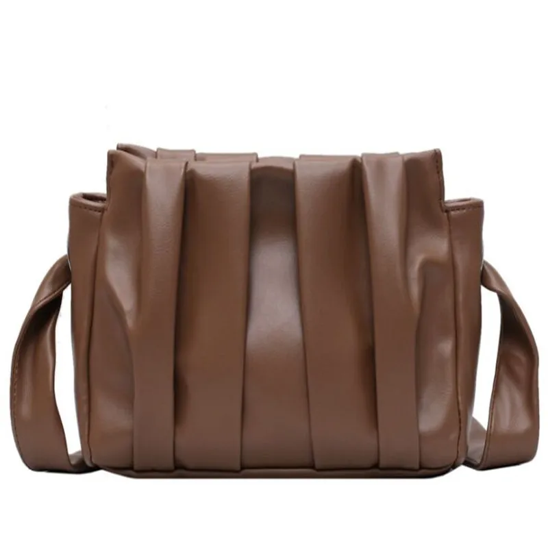

Women Pleated Handbag Purse Favorite Fashion Brand New Wide Strap Designer Luxury Shoulder Bag Tote Messenger Crossbody Bag Lj1