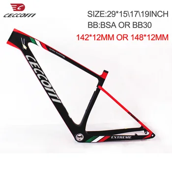 

2019 Newest carbon mtb Frame 29er 27.5er 15 17 19 BSA BB30 Tapered Mountain Bike Frame 2 Year