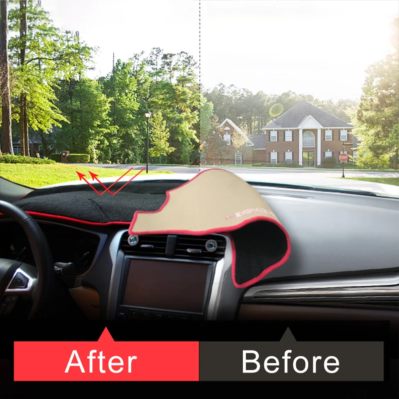 Car Dashboard Cover Avoid Light Mat Anti UV Pads Carpets Accessories LHD For Ford Mondeo Fusion 2013 2014 2015 2016 2017 2018|Лепнина для