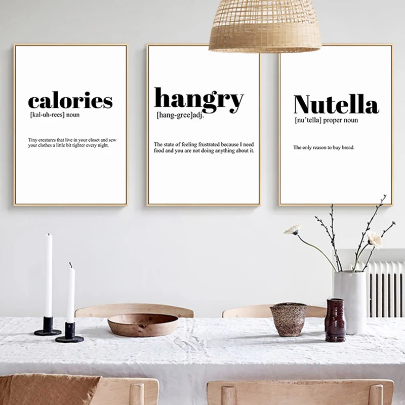 Canvas Painting Minimalist Black and White Quotes Poster Art Print Nordic Kitchen Wall Art Pictures Home Decor Canvas Painting Minimalist Black and White Quotes Poster Art Print Nordic Kitchen Wall Art Pictures Home Decor