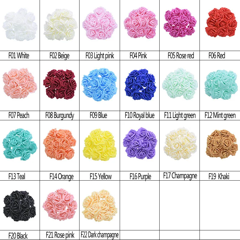 10 голов 8 см очаровательные Искусственные цветы ПЭ Пена розы Букет невесты