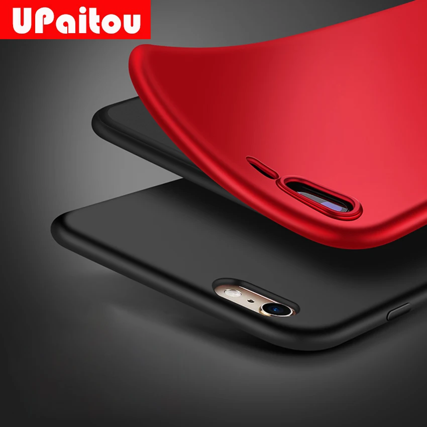 UPaitou Luxury Soft Case for iPhone 8 7 6 6S Plus Silicone Ultra Thin Slim Back Cover 6s 8Plus TPU |